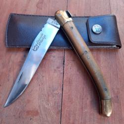 Joli Couteau R&eacute;gional LAGUIOLE PRESTIGE SABOT Manche en Corne + &Eacute;tui