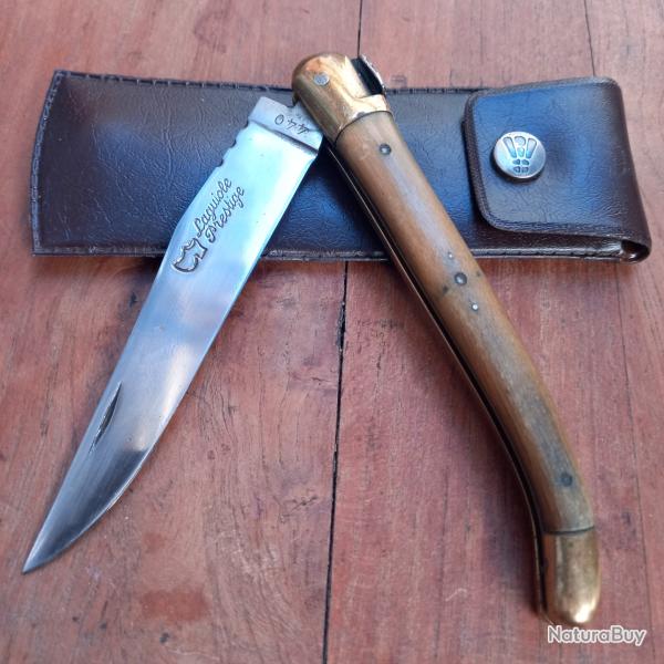 Joli Couteau R�gional LAGUIOLE PRESTIGE SABOT Manche en Corne + �tui