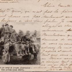 Carte Postale Ancienne - Camp de Troupes Am&eacute;ricaines (Juin 1917)  -N&deg;8305