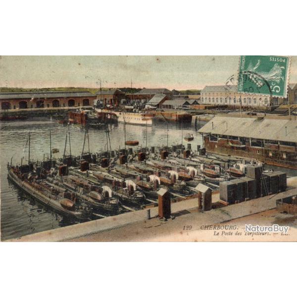 Carte Postale Ancienne - Cherbourg, L'Arsenal, Le Poste des Torpilleurs -N�8308