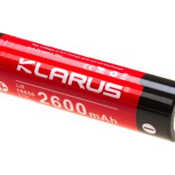 Klarus 18650 Battery 3.7V 2600mAh - R&eacute;f: 18650 BAT 2600