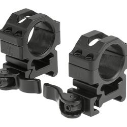 Leapers QD 25.4mm CNC Mount Rings Medium - R&eacute;f: RQ2W1154