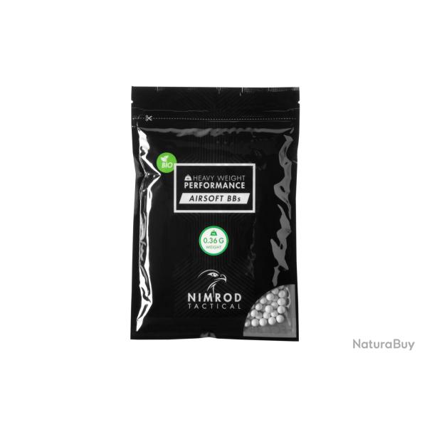 Nimrod 0.36g Bio BB Professional Performance 1000rds Bag White - R�f: 12451500100