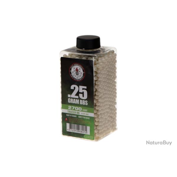 G&G 0.25g Tracer BBs 2700rds - R�f: G-07-265