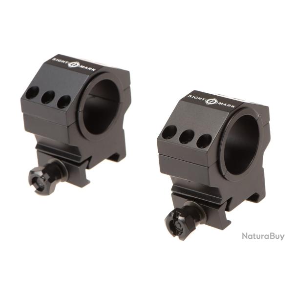 Sightmark 30mm / 25.4mm Tactical Mounting Rings - Medium Height - R�f: SM34006