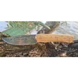 Couteau pliant liner lock damas 100 % artisanal