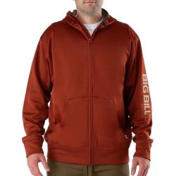 Sweat &agrave; Capuche Zipp&eacute; en Polaire Technique BBFL90 brique