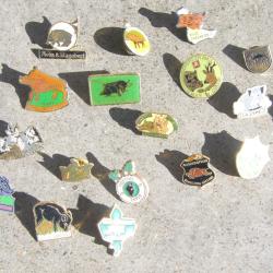 lot de 18 pins th&eacute;me chasse