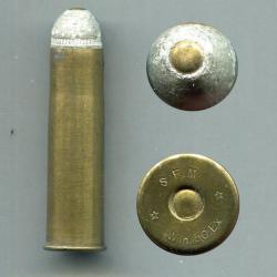 .50-95 Winchester Express - RARE cartouche de d&eacute;monstration - marquage : SFM * WIN 50 EX * - 1 trou