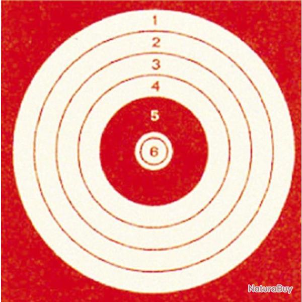 1000 cibles cartonn�es rouges 10 x 10 cm