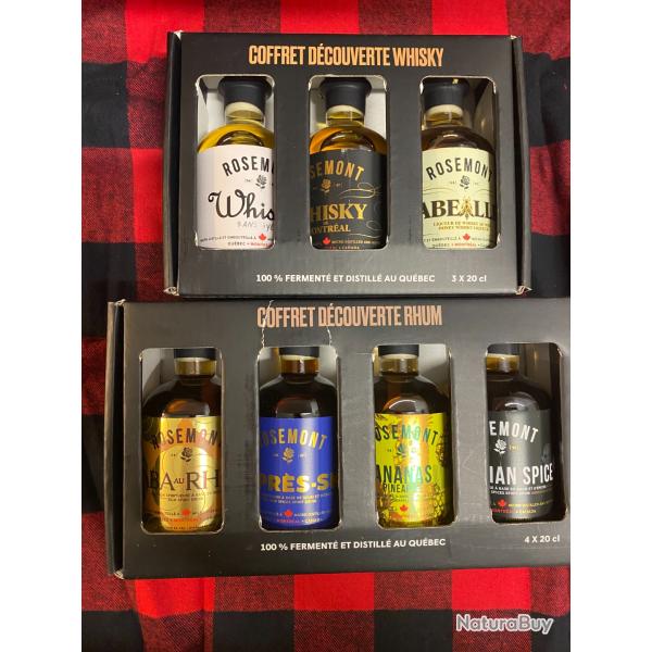Rosemont lot 2 coffrets d�couverte rhum et whisky