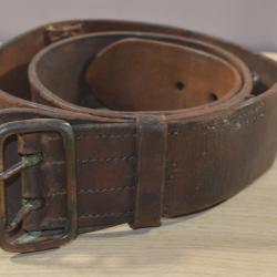 Ceinturon officier Militaire Fran&ccedil;ais WW1 14/18 39/45 cuir equipement soldat (13)