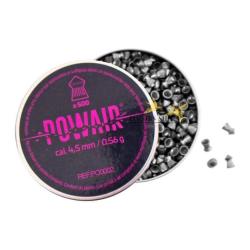 Bo&icirc;te 500 plombs pointus cal.4,5mm / 0,56g  Powair (fabriqu&eacute; en Allemagne)