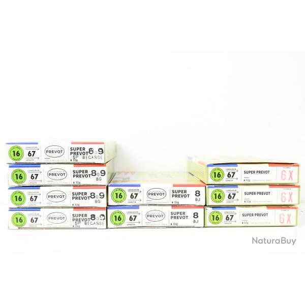 Lot de 90 Cartouches Super Prevot calibre 16