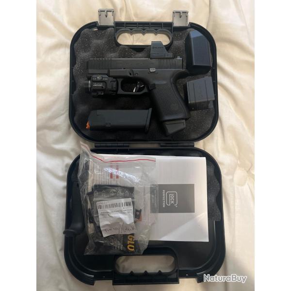 Glock 19 MOS GEN 5 FS �quip�e TLR-8 , d�tente TIMNEY , viseur OLIGHT