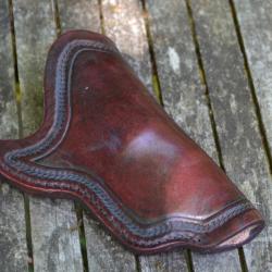 Holster cuir artisanal pour Pietta 1860 Thunderer (snubnose) PN