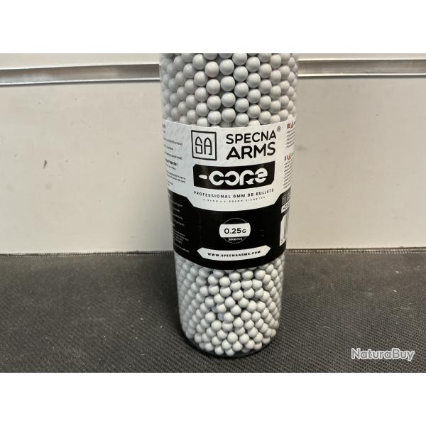 Bouteille de bille plastique SPECNA ARMES AIRSOFT 6mm en 0,25g