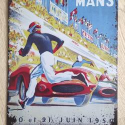 PLAQUE PUBLICITAIRE METAL 24 HEURES DU MANS 1959