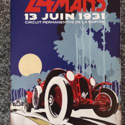 PLAQUE PUBLICITAIRE METAL 24 HEURES DU MANS 1931