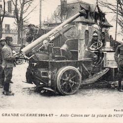 Carte Postale Ancienne - La Grande Guerre 1914-1917 - Auto-Canon sur la place -N&deg;8316