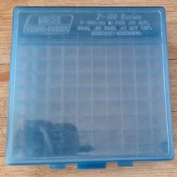 1x boite pour 100 munitions 45ACP ,40s&w ,41Ae, 10mm Bleue MTM