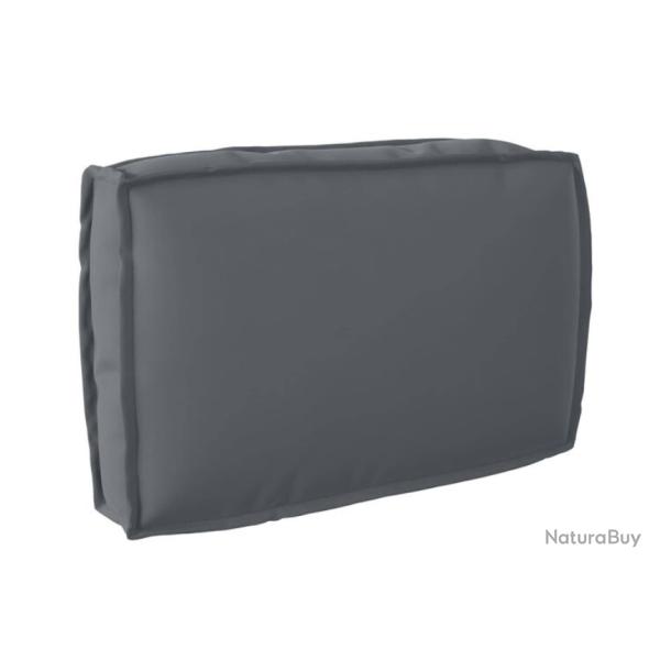 Coussin tissu oxford anthracite 60x40x12 cm imperm�able confortable