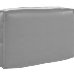 Coussin tissu oxford gris 60x40x12 cm imperm&eacute;able confortable