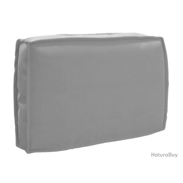 Coussin tissu oxford gris 60x40x12 cm imperm�able confortable
