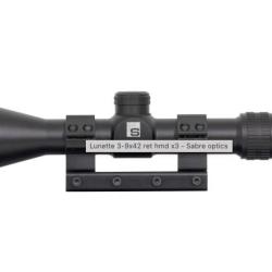 Lunette Sabre X3  3-9x42 r&eacute;ticule HMD