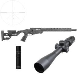 PACK RUGER PRECISION RIMFIRE .22LR NOIR + VEYRON 6-24X44 IR FFP + SILENCIEUX + BIPIED