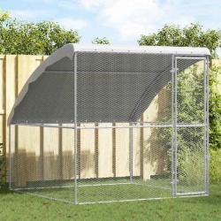 Cage &agrave; poules Argent&eacute; 2 x 2 x 2 m Acier galvanis&eacute;