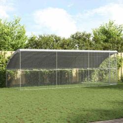 Cage &agrave; poules 3 pcs Argent&eacute; 600 x 200 x 200 cm Acier galvanis&eacute;
