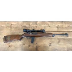 Carabine ERMA mod E M1 en 22lr avec lunette Hubertus 4x32 et chargeur 15 coups