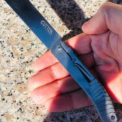 Couteau de poche pliant artisanal de collection LE CUTTER by Lierande inox lame inox neuf