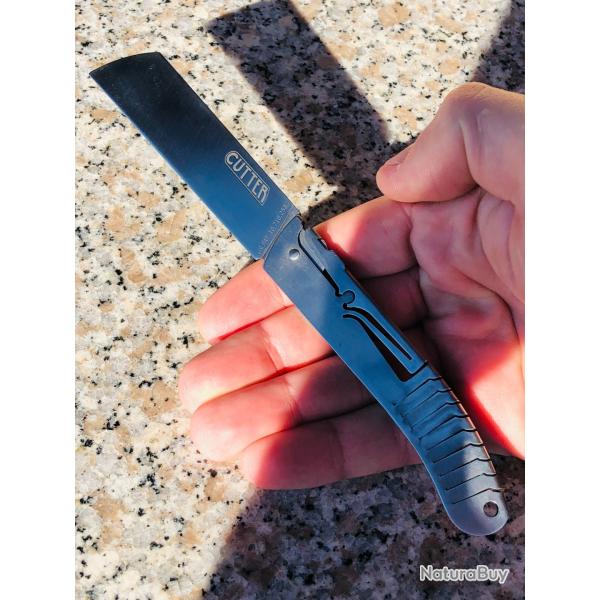 Couteau de poche pliant artisanal de collection LE CUTTER by Lierande inox lame inox neuf