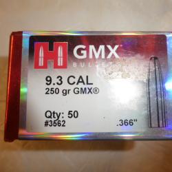 ogives Hornady GMX cal 9,3 en 250 grains