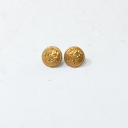 Paire de boutons diam&egrave;tre 10mm feuilles de laurier, &eacute;cole ou corps pr&eacute;fectoral ? K&eacute;pi coiffe