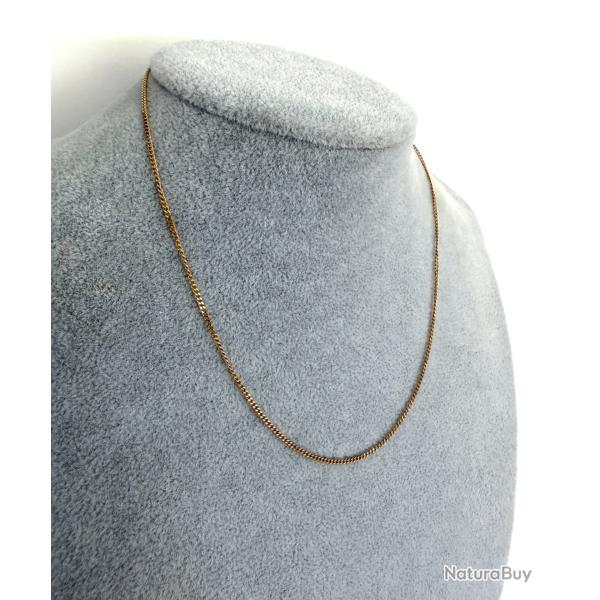 Chaine or 18 carats - 38 et 40 cm - collier maille gourmette - enfant ou adolescent