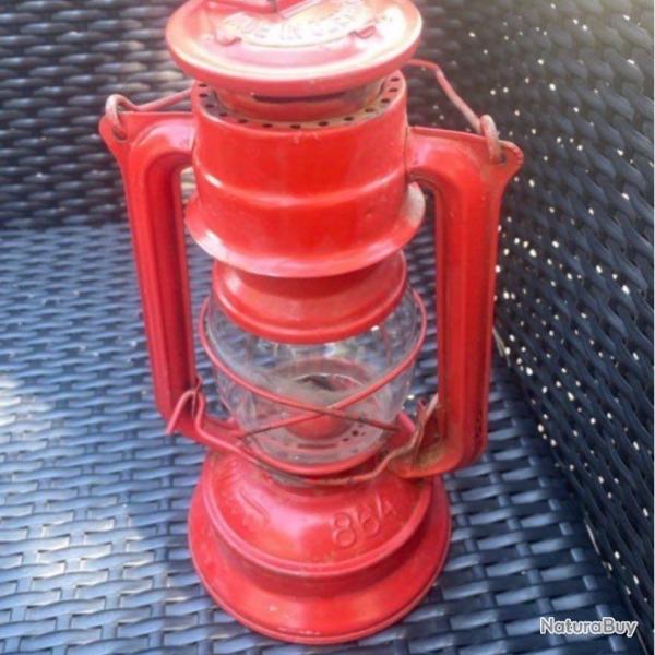 Lampe, temp�te, rouge vintage