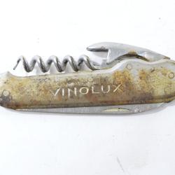Ancien tire bouchon limonadier publicitaire VINOLUX