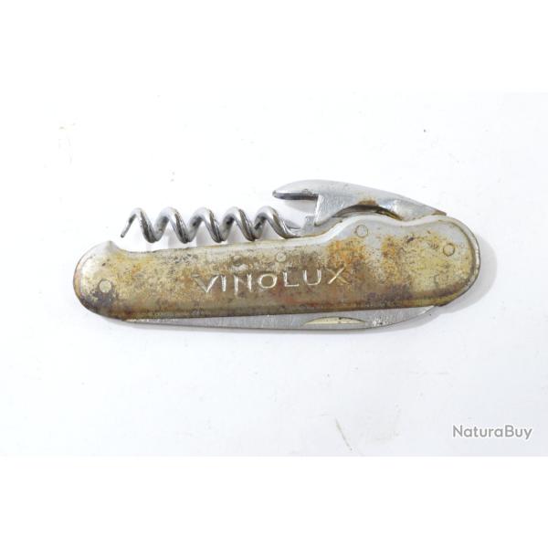 Ancien tire bouchon limonadier publicitaire VINOLUX