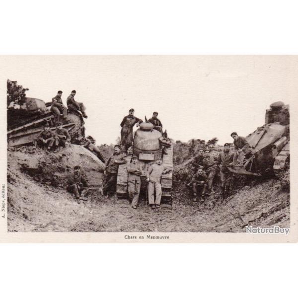 Carte Postale Ancienne Chars en Manoeuvre -N�8320