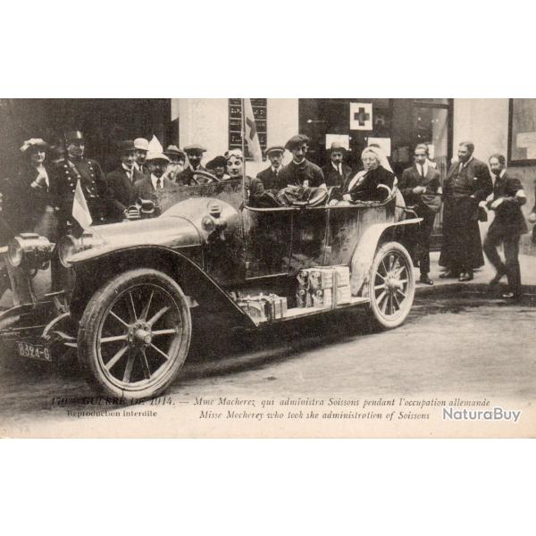 Carte Postale Ancienne - Guerre 1914 - Mme Macherez � Soissons -N�8324