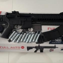 PACK Carabine Crosman R1 full-auto, calibre 4.5 mm BB + Chargeur 300 Billes + 10 CO2 + 1500 plombs