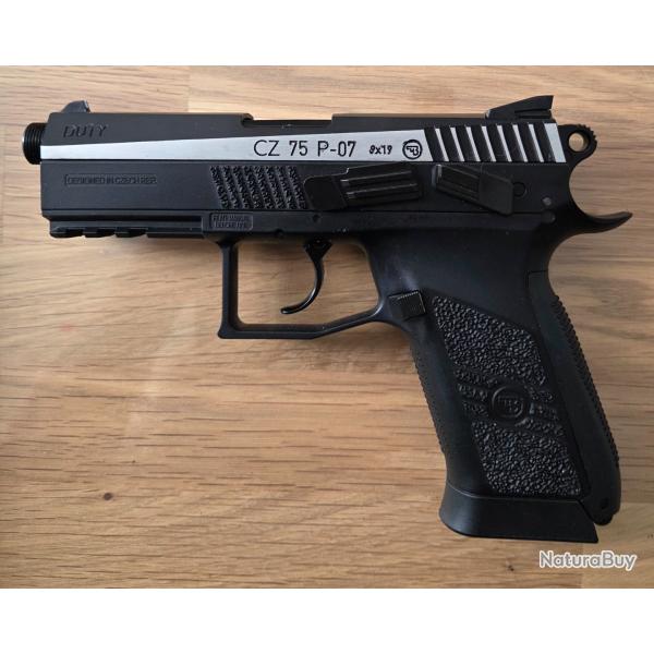 Pistolet CZ 75 P-07 Duty Bicolore 2 joules cal 4.5 mm