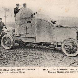 Carte Postale Ancienne - Voiture blind&eacute;e belge, 1914 -N&deg;8335