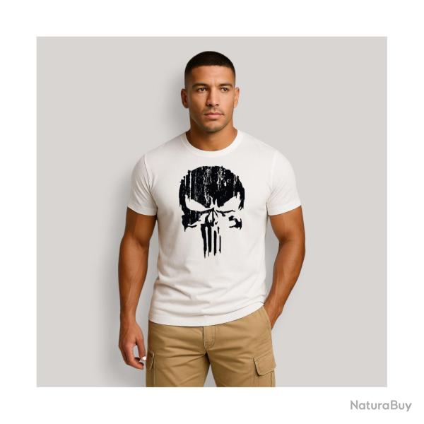 Tee-shirt - Punisher Noir - Blanc M