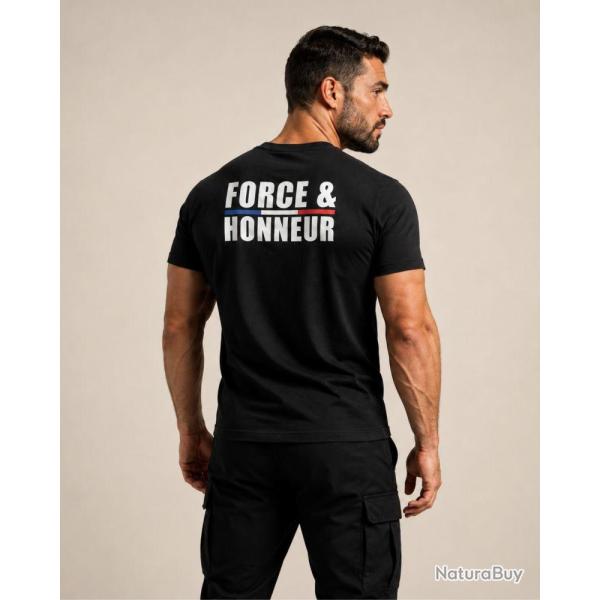 Tee-shirt - Force & Honneur Liser� - Noir M