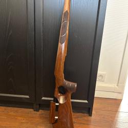 Crosse bois pour blaser R8 trou de pouce avec busc r&eacute;glable insert &Eacute;b&egrave;ne et plaque de couche rouge