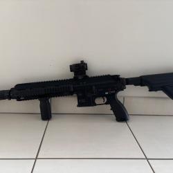 HK416 D VFC / Umarex (Marquages RD) + Upgrade GATE TITAN & Canon Pr&eacute;cision avec housse de transport.